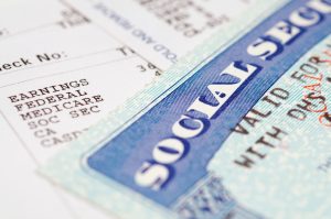 Social security cards with statements.