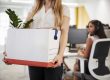 Employee carrying her thinks back home after getting fired