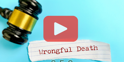 Steuern_wrongful_death_FEATURED_08_05_26 Judges gavel and scrap of paper with words: Wrongful death and SEC logo.